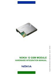 Nokia 12 GSM Module Hardware Integration Manual