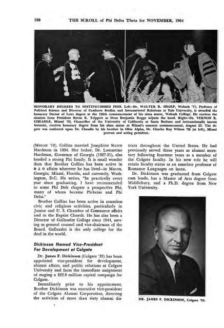 1964–65 Volume 89 No 1–5 - Phi Delta Theta Scroll Archive