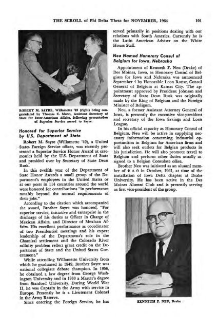 1964–65 Volume 89 No 1–5 - Phi Delta Theta Scroll Archive