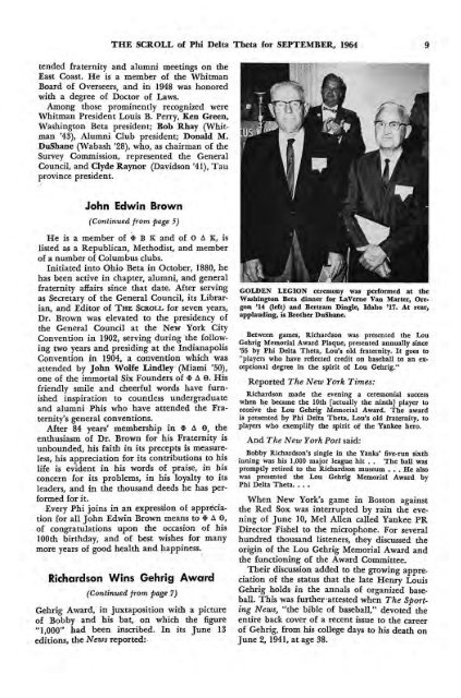 1964–65 Volume 89 No 1–5 - Phi Delta Theta Scroll Archive