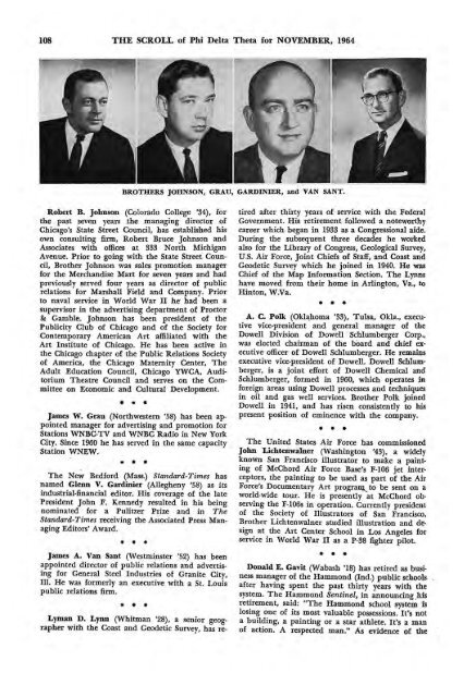 1964–65 Volume 89 No 1–5 - Phi Delta Theta Scroll Archive
