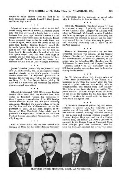 1964–65 Volume 89 No 1–5 - Phi Delta Theta Scroll Archive