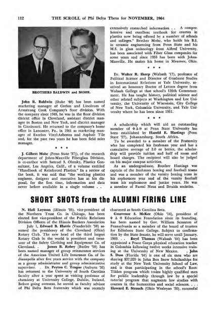 1964–65 Volume 89 No 1–5 - Phi Delta Theta Scroll Archive