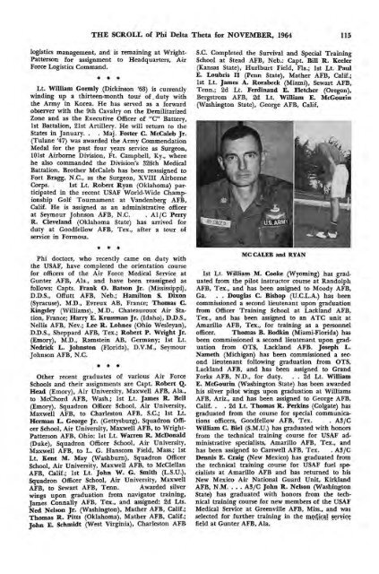 1964–65 Volume 89 No 1–5 - Phi Delta Theta Scroll Archive