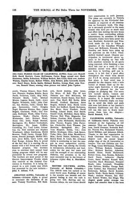 1964–65 Volume 89 No 1–5 - Phi Delta Theta Scroll Archive