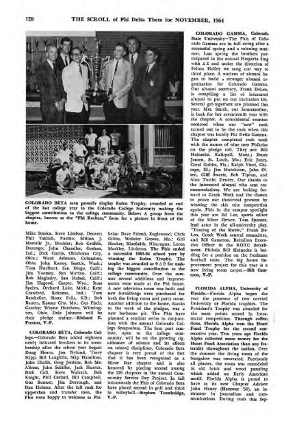 1964–65 Volume 89 No 1–5 - Phi Delta Theta Scroll Archive