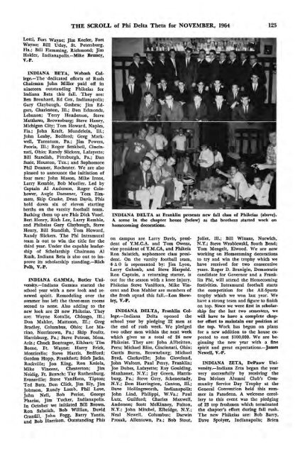 1964–65 Volume 89 No 1–5 - Phi Delta Theta Scroll Archive