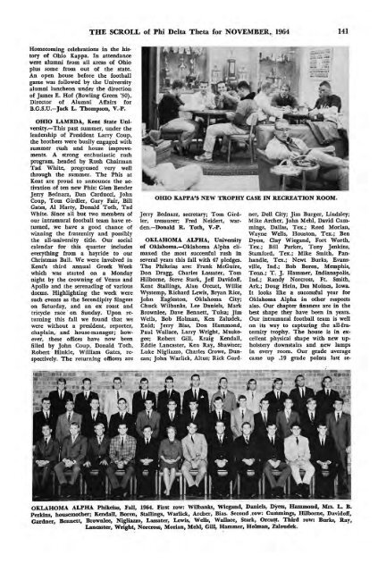 1964–65 Volume 89 No 1–5 - Phi Delta Theta Scroll Archive