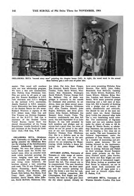 1964–65 Volume 89 No 1–5 - Phi Delta Theta Scroll Archive
