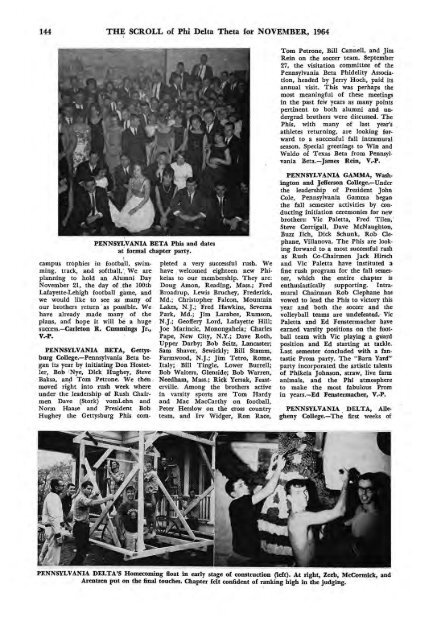 1964–65 Volume 89 No 1–5 - Phi Delta Theta Scroll Archive
