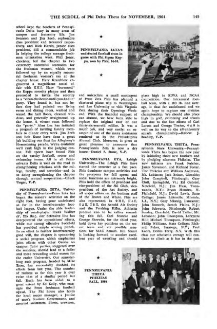 1964–65 Volume 89 No 1–5 - Phi Delta Theta Scroll Archive