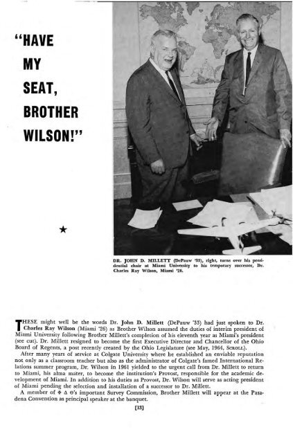 1964–65 Volume 89 No 1–5 - Phi Delta Theta Scroll Archive