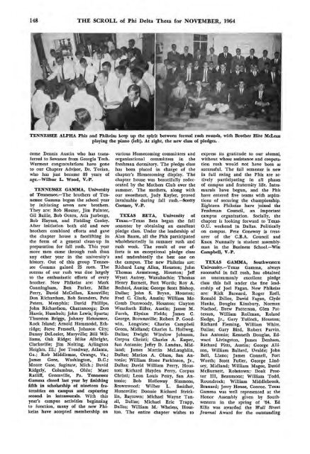 1964–65 Volume 89 No 1–5 - Phi Delta Theta Scroll Archive