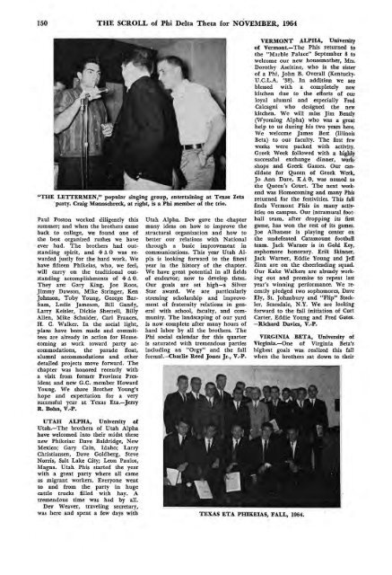 1964–65 Volume 89 No 1–5 - Phi Delta Theta Scroll Archive