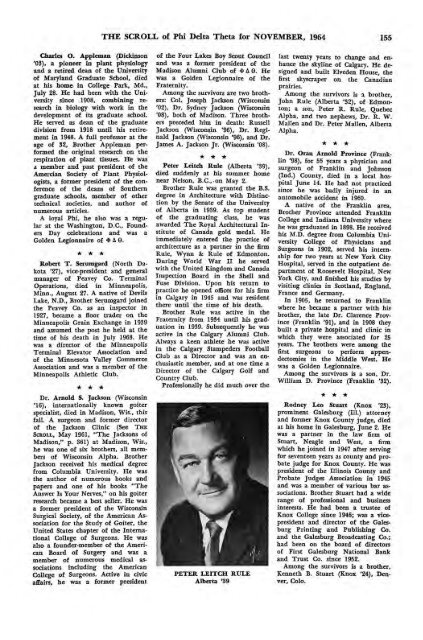 1964–65 Volume 89 No 1–5 - Phi Delta Theta Scroll Archive
