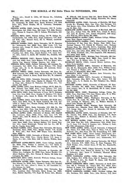 1964–65 Volume 89 No 1–5 - Phi Delta Theta Scroll Archive