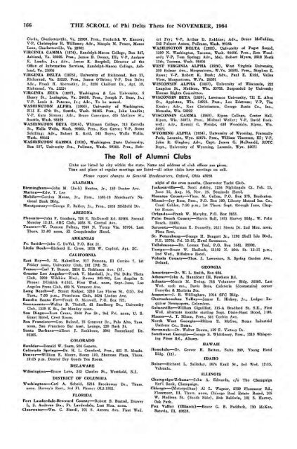 1964–65 Volume 89 No 1–5 - Phi Delta Theta Scroll Archive