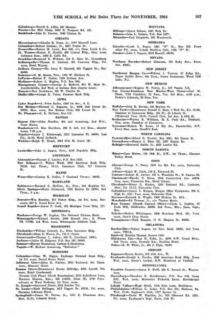 1964–65 Volume 89 No 1–5 - Phi Delta Theta Scroll Archive