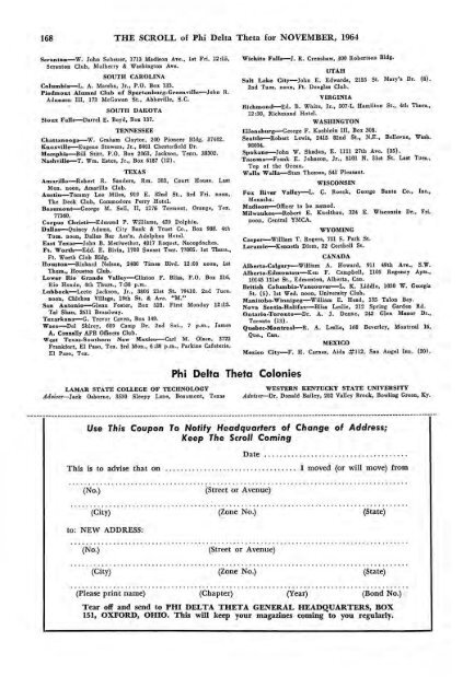 1964–65 Volume 89 No 1–5 - Phi Delta Theta Scroll Archive