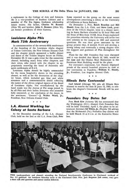 1964–65 Volume 89 No 1–5 - Phi Delta Theta Scroll Archive