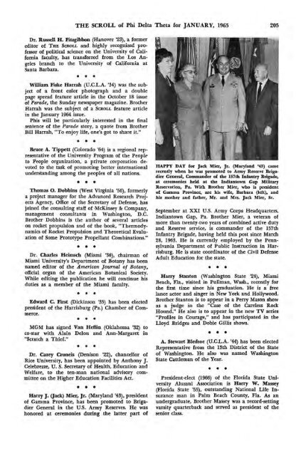 1964–65 Volume 89 No 1–5 - Phi Delta Theta Scroll Archive