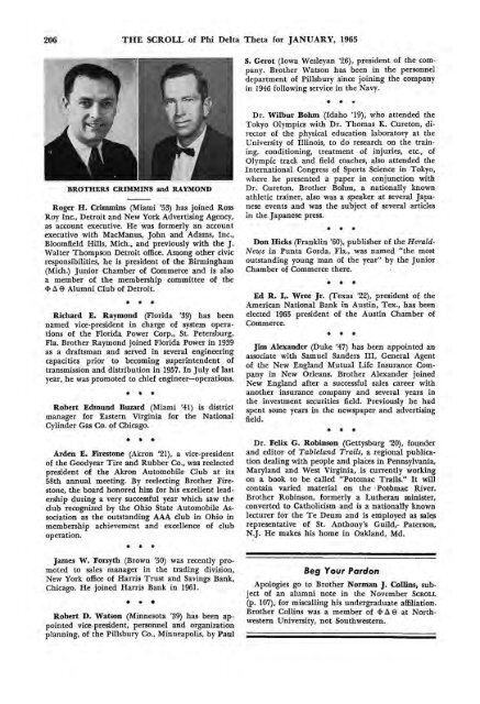 1964–65 Volume 89 No 1–5 - Phi Delta Theta Scroll Archive