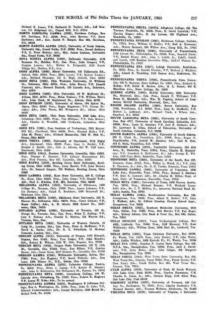 1964–65 Volume 89 No 1–5 - Phi Delta Theta Scroll Archive