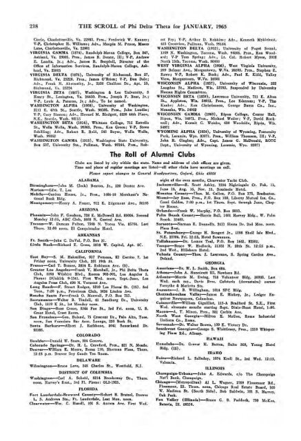 1964–65 Volume 89 No 1–5 - Phi Delta Theta Scroll Archive