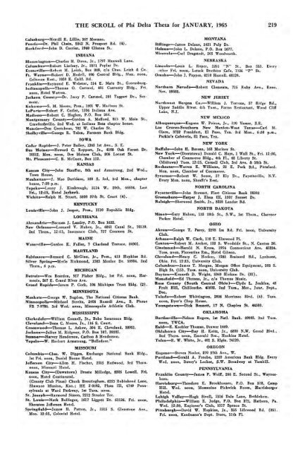 1964–65 Volume 89 No 1–5 - Phi Delta Theta Scroll Archive