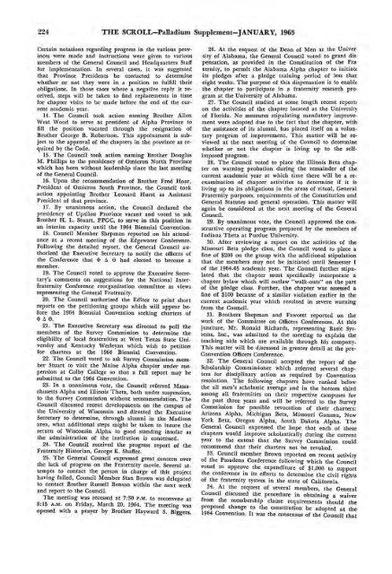 1964–65 Volume 89 No 1–5 - Phi Delta Theta Scroll Archive
