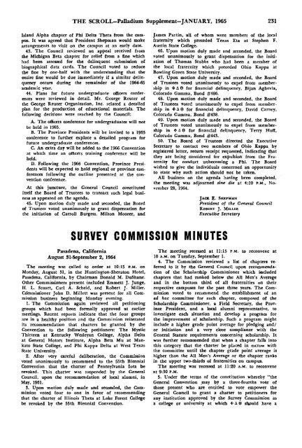 1964–65 Volume 89 No 1–5 - Phi Delta Theta Scroll Archive