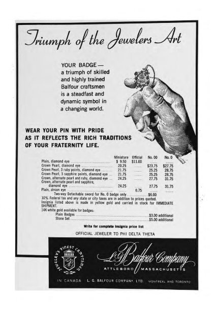 1964–65 Volume 89 No 1–5 - Phi Delta Theta Scroll Archive