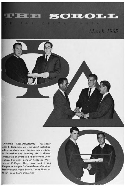 1964–65 Volume 89 No 1–5 - Phi Delta Theta Scroll Archive