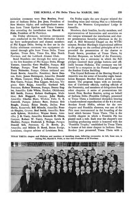 1964–65 Volume 89 No 1–5 - Phi Delta Theta Scroll Archive