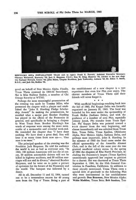 1964–65 Volume 89 No 1–5 - Phi Delta Theta Scroll Archive