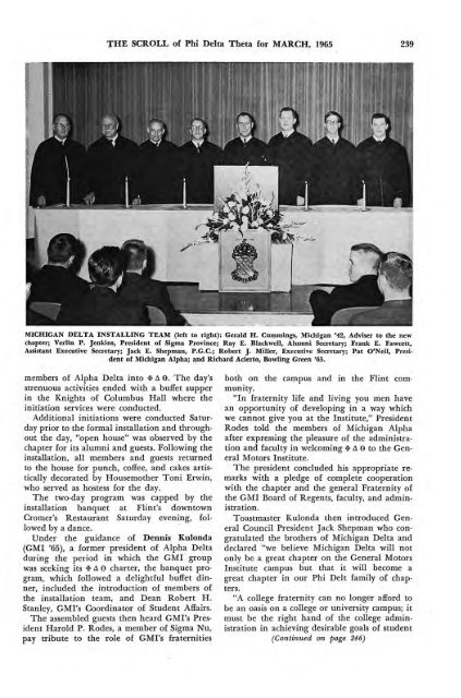 1964–65 Volume 89 No 1–5 - Phi Delta Theta Scroll Archive