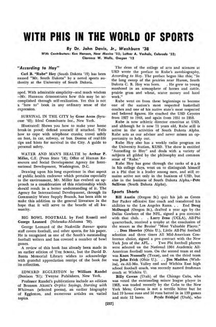 1964–65 Volume 89 No 1–5 - Phi Delta Theta Scroll Archive
