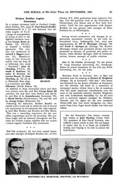 1964–65 Volume 89 No 1–5 - Phi Delta Theta Scroll Archive