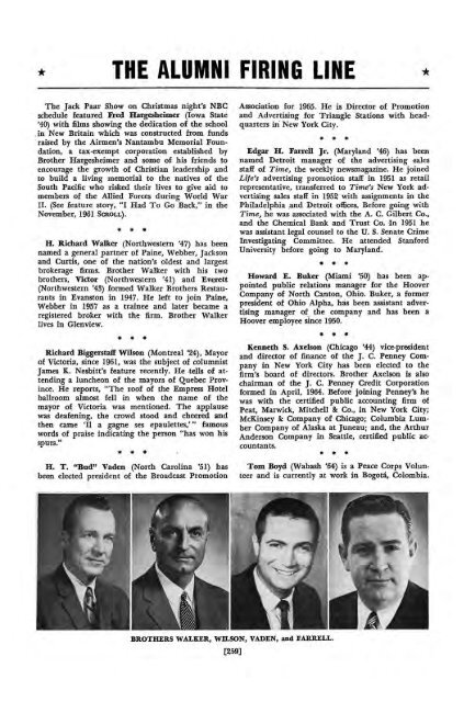 1964–65 Volume 89 No 1–5 - Phi Delta Theta Scroll Archive
