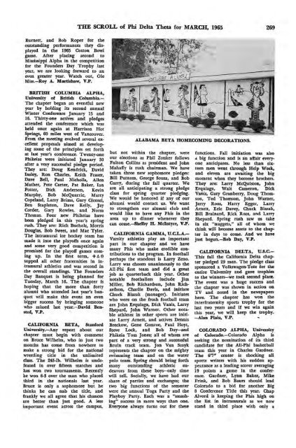 1964–65 Volume 89 No 1–5 - Phi Delta Theta Scroll Archive