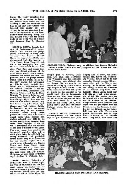 1964–65 Volume 89 No 1–5 - Phi Delta Theta Scroll Archive