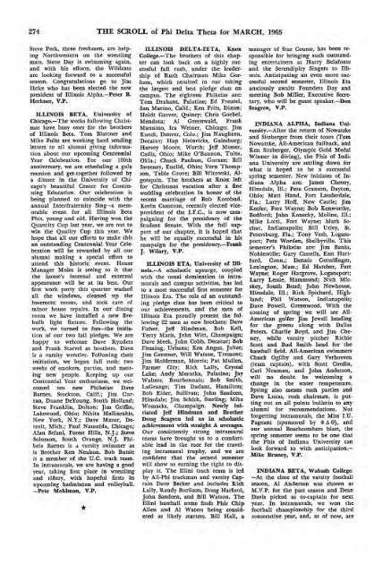 1964–65 Volume 89 No 1–5 - Phi Delta Theta Scroll Archive
