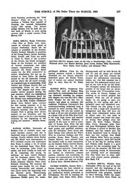 1964–65 Volume 89 No 1–5 - Phi Delta Theta Scroll Archive