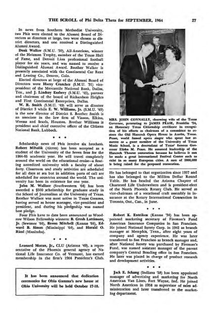 1964–65 Volume 89 No 1–5 - Phi Delta Theta Scroll Archive