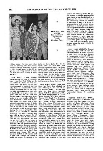 1964–65 Volume 89 No 1–5 - Phi Delta Theta Scroll Archive