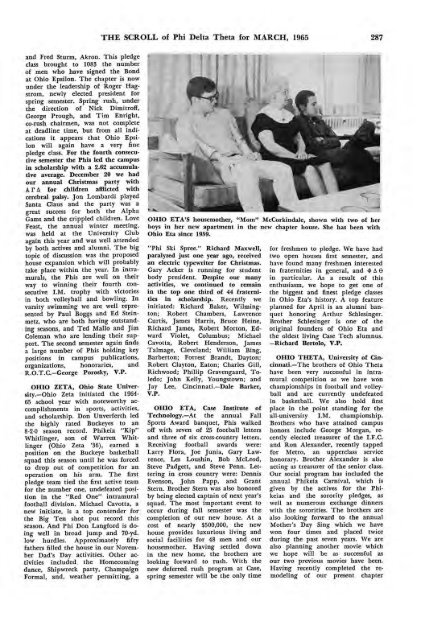 1964–65 Volume 89 No 1–5 - Phi Delta Theta Scroll Archive