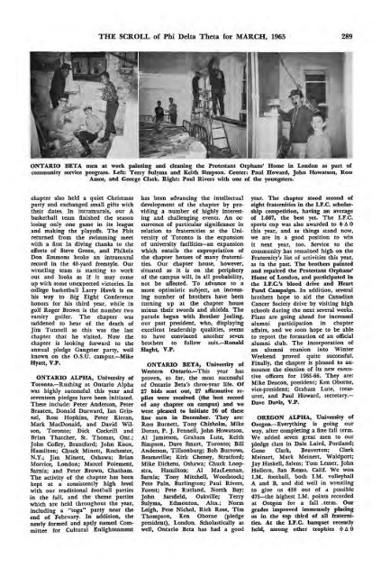 1964–65 Volume 89 No 1–5 - Phi Delta Theta Scroll Archive