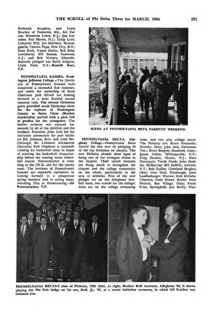 1964–65 Volume 89 No 1–5 - Phi Delta Theta Scroll Archive