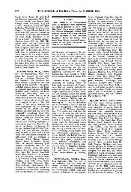 1964–65 Volume 89 No 1–5 - Phi Delta Theta Scroll Archive
