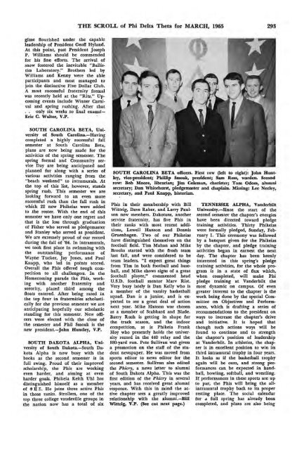 1964–65 Volume 89 No 1–5 - Phi Delta Theta Scroll Archive
